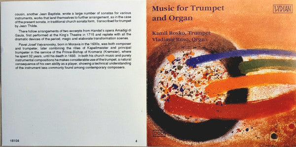 Kamil Roško Music For Trumpet And Organ *CD/SEALED* CD Mint (M) Mint (M)