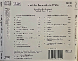 Kamil Roško Music For Trumpet And Organ *CD/SEALED* CD Mint (M) Mint (M)