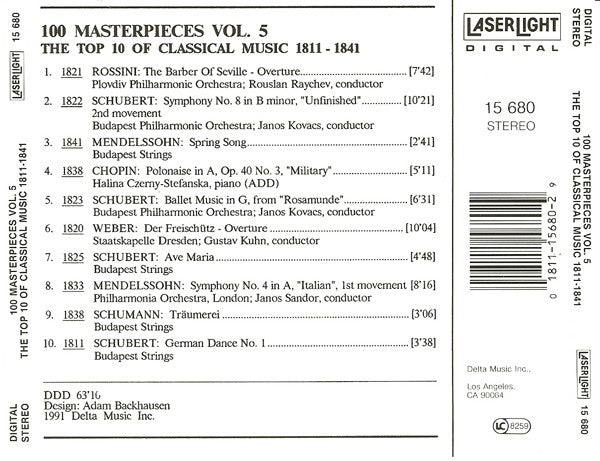Various The Top 100 Masterpieces Of Classical Music: 1685-1928 *10XCD BOX* 10XCD BOX Near Mint (NM or M-) Near Mint (NM or M-)
