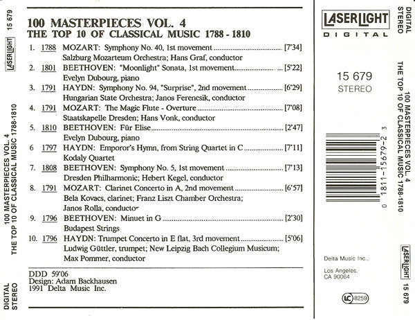 Various The Top 100 Masterpieces Of Classical Music: 1685-1928 *10XCD BOX* 10XCD BOX Near Mint (NM or M-) Near Mint (NM or M-)