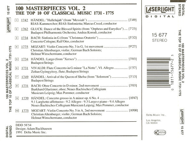 Various The Top 100 Masterpieces Of Classical Music: 1685-1928 *10XCD BOX* 10XCD BOX Near Mint (NM or M-) Near Mint (NM or M-)