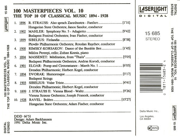 Various The Top 100 Masterpieces Of Classical Music: 1685-1928 *10XCD BOX* 10XCD BOX Near Mint (NM or M-) Near Mint (NM or M-)