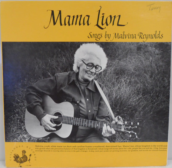 Malvina Reynolds Mama Lion LP Near Mint (NM or M-) Excellent (EX)