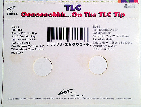 TLC Ooooooohhh...On The TLC Tip *CASSETTE* Cass Near Mint (NM or M-) Near Mint (NM or M-)