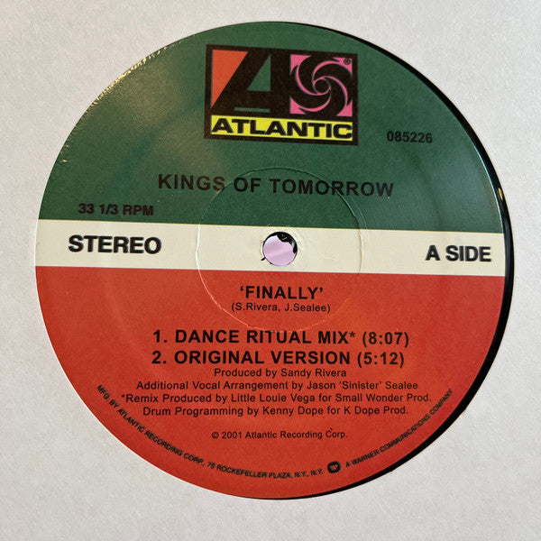 Kings Of Tomorrow Finally 12" Mint (M) Generic