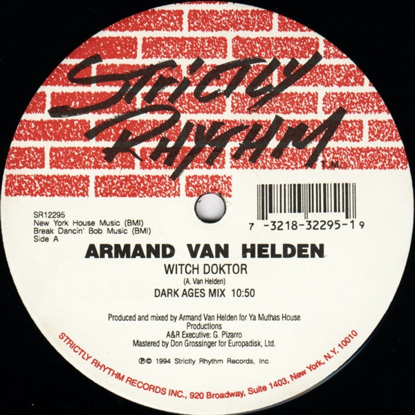 Armand Van Helden Witch Doktor Excellent (EX) Generic