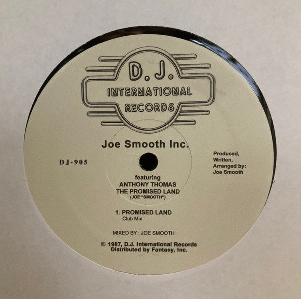 Joe Smooth The Promised Land / It's All Right 12" Mint (M) Generic