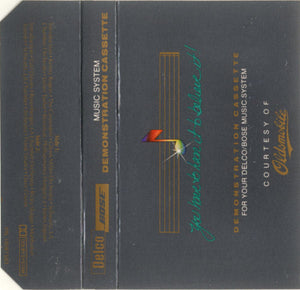 Various Delco / Bose Music System Demonstration Cassette Cass Near Mint (NM or M-) Near Mint (NM or M-)