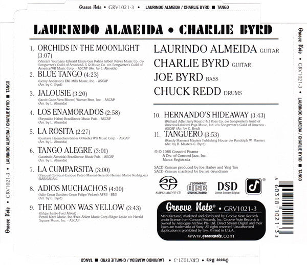 Laurindo Almeida Tango *SACD/HYBRID* CD Mint (M) Near Mint (NM or M-)