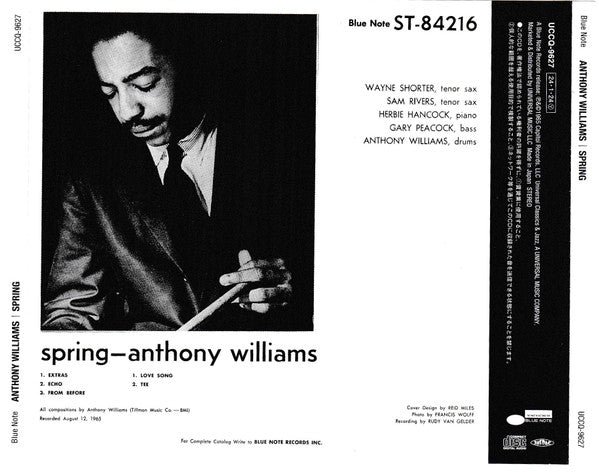 Anthony Williams Spring CD Mint (M) Mint (M)