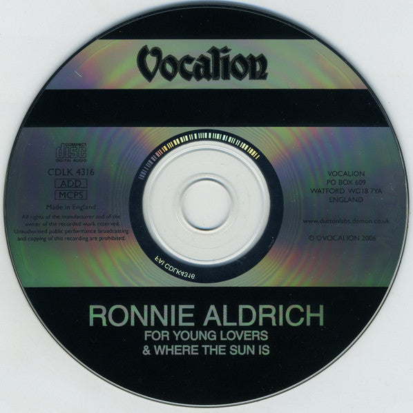 Ronnie Aldrich And His Two Pianos For Young Lovers / Where The Sun Is *CD* CD Mint (M) Mint (M)