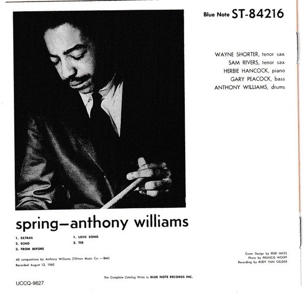 Anthony Williams Spring CD Mint (M) Mint (M)