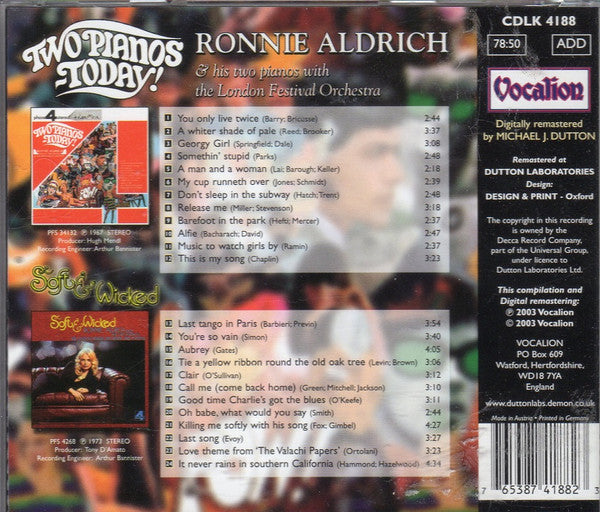 Ronnie Aldrich And His Two Pianos Two Pianos ~ Today! • Soft & Wicked *CD* CD Mint (M) Mint (M)