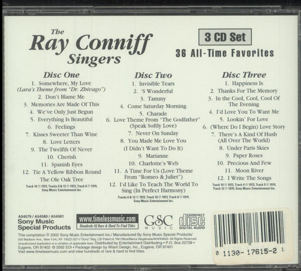 Ray Conniff And The Singers 36 All-Time Favorites *CD* 3XCD Mint (M) Mint (M)