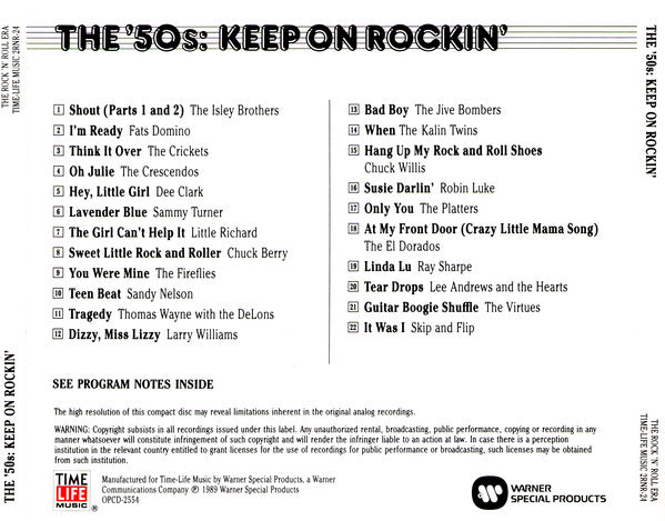 Various The '50s: Keep On Rockin' *CD* CD Mint (M) Mint (M)