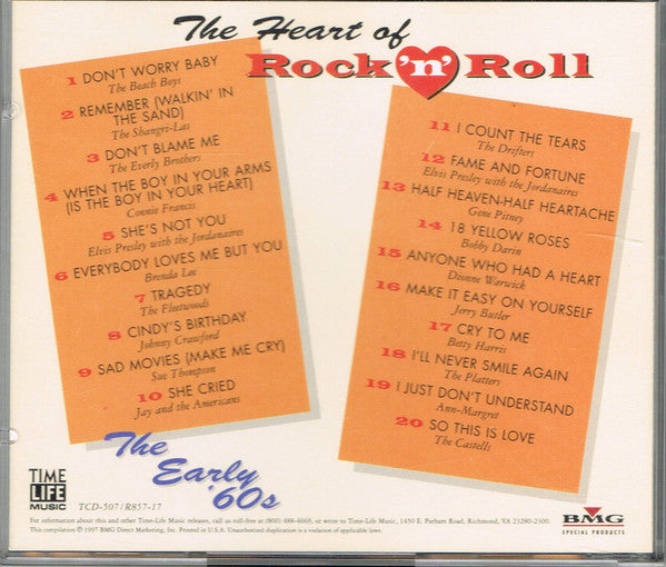 Various The Heart Of Rock 'N' Roll - The Early '60s *CD* 10" Mint (M) Mint (M)