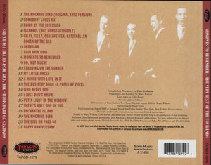 The Four Lads Moments To Remember - The Very Best Of The Four Lads *CD* CD Mint (M) Mint (M)