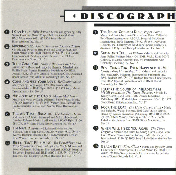 Various AM Gold 1974 *CD* CD Mint (M) Mint (M)