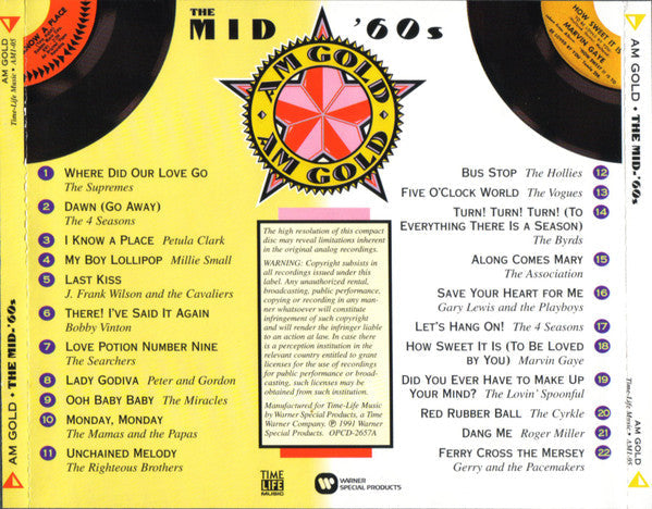 Various AM Gold - The Mid-'60s *CD* CD Mint (M) Mint (M)