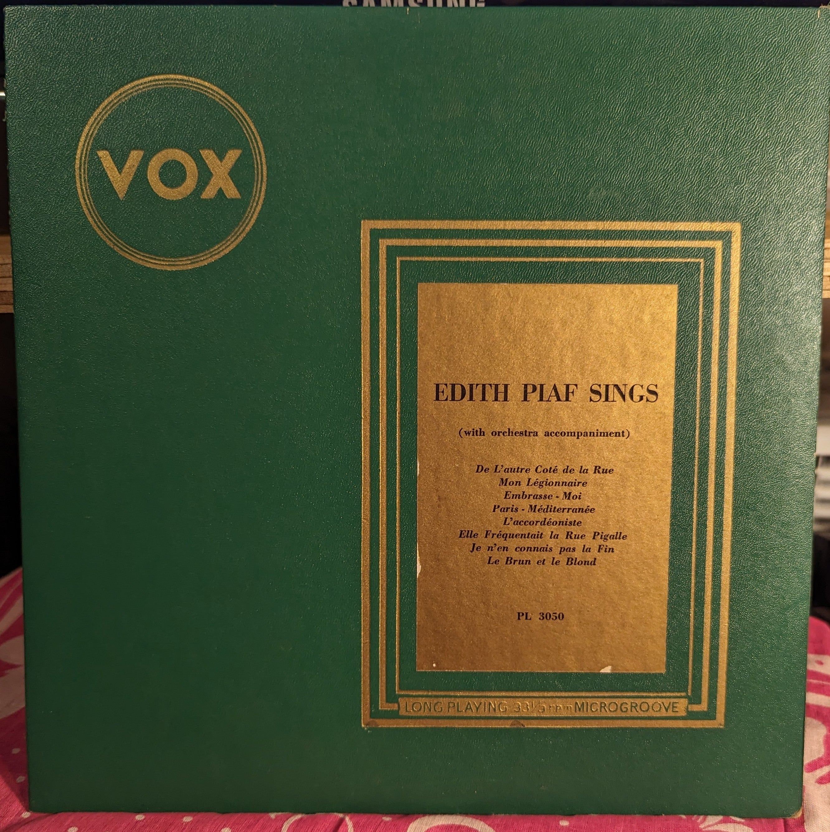 Edith Piaf Edith Piaf Sings 10" Very Good (VG) Excellent (EX)