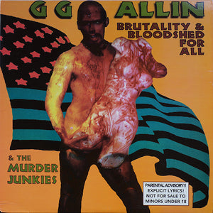 Gg Allin BRUTALITY & BLOODSHED FOR ALL LP Mint (M) Mint (M)