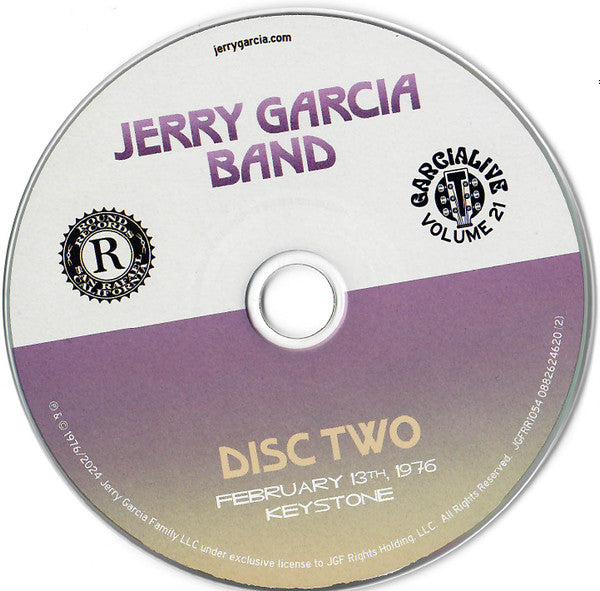 The Jerry Garcia Band Garcia Live Volume 21 (February 13th, 1976 Keystone, Berkeley CA) *CD* CD Mint (M) Mint (M)