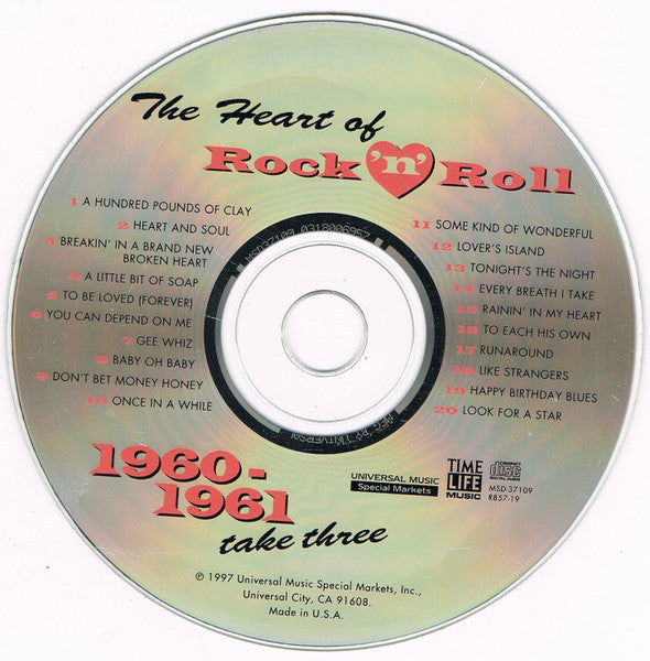 Various The Heart Of Rock 'N' Roll - 1960-1961 Take Three *CD* CD Mint (M) Mint (M)