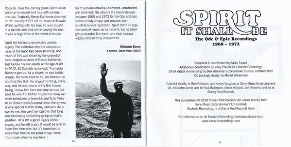 Spirit (8) It Shall Be: The Ode &amp; Epic Recordings 1968-1972 *5XCD BOX* 5XCD BOX Near Mint (NM or M-) Near Mint (NM or M-)