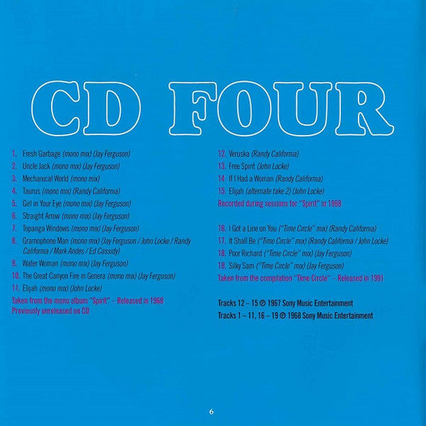 Spirit (8) It Shall Be: The Ode &amp; Epic Recordings 1968-1972 *5XCD BOX* 5XCD BOX Near Mint (NM or M-) Near Mint (NM or M-)