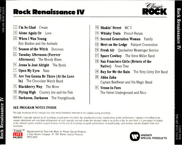 Various Classic Rock - Rock Renaissance IV *CD* CD Near Mint (NM or M-) Near Mint (NM or M-)