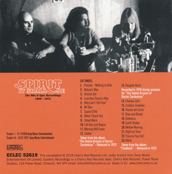 Spirit (8) It Shall Be: The Ode &amp; Epic Recordings 1968-1972 *5XCD BOX* 5XCD BOX Near Mint (NM or M-) Near Mint (NM or M-)