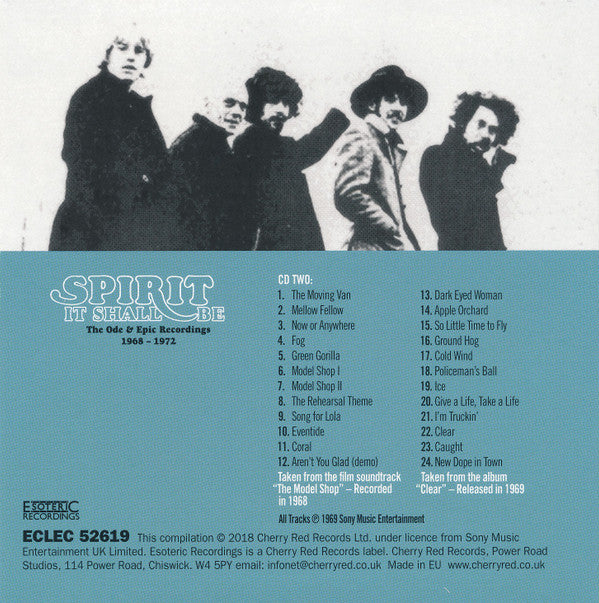 Spirit (8) It Shall Be: The Ode &amp; Epic Recordings 1968-1972 *5XCD BOX* 5XCD BOX Near Mint (NM or M-) Near Mint (NM or M-)