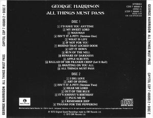 George Harrison All Things Must Pass *2XCD* 2xCD, Album Very Good Plus (VG+) Excellent (EX)