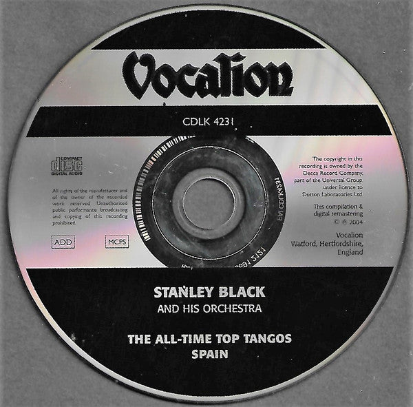 Stanley Black & His Orchestra Spain / The All-Time Top Tangos *CD* CD Mint (M) Mint (M)